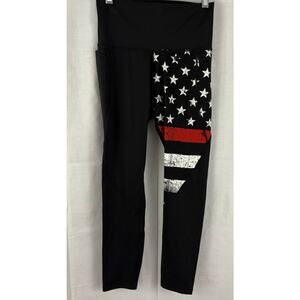 1st Phorm Patriotic Stars  Yoga Athletic Leggings Medium